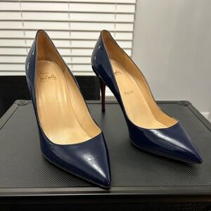 Christian Louboutin Navy Blue Patent Heels